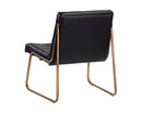 Sunpan Anton Lounge Chair - Bravo Cognac/Bravo Cream/Vintage Black