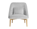 Sunpan Riley Lounge Chair - Polo Club Kohl Grey/Stone