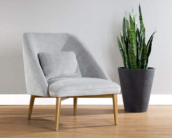 Sunpan Riley Lounge Chair - Polo Club Kohl Grey/Stone