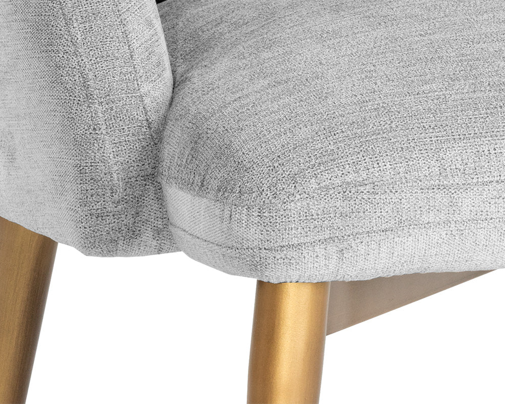 Sunpan Riley Lounge Chair - Polo Club Kohl Grey/Stone