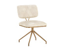 Sunpan Virtu Swivel Dining Chair - Bravo Black/Cognac/Cream