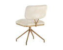 Sunpan Virtu Swivel Dining Chair - Bravo Black/Cognac/Cream