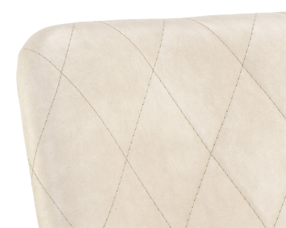 Sunpan Virtu Swivel Dining Chair - Bravo Black/Cognac/Cream