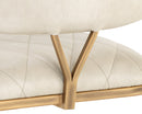 Sunpan Virtu Swivel Dining Chair - Bravo Black/Cognac/Cream