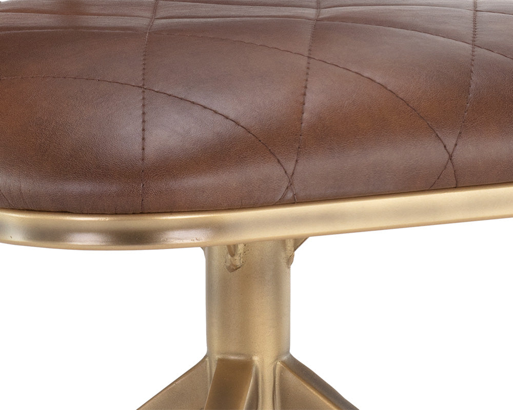 Sunpan Virtu Swivel Dining Chair - Bravo Black/Cognac/Cream