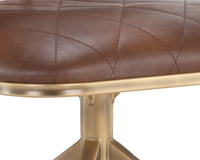 Sunpan Virtu Swivel Dining Chair - Bravo Black/Cognac/Cream