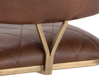 Sunpan Virtu Swivel Dining Chair - Bravo Black/Cognac/Cream