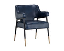 Sunpan Derome Dining Armchair - Bravo Admiral/Portabella/Polo Club Stone