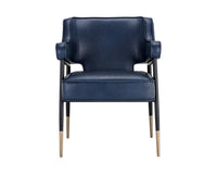 Sunpan Derome Dining Armchair - Bravo Admiral/Portabella/Polo Club Stone