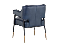 Sunpan Derome Dining Armchair - Bravo Admiral/Portabella/Polo Club Stone