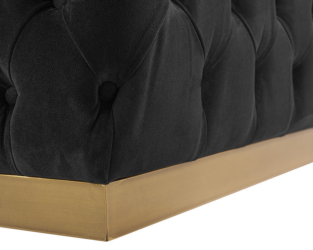 Sunpan Babette Bench - Abbington Black / Piccolo Prosecco