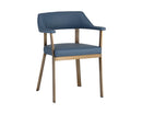 Sunpan Dixie Dining Armchair - Dillon Black/Snow/Williamsburg