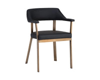 Sunpan Dixie Dining Armchair - Dillon Black/Snow/Williamsburg