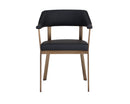 Sunpan Dixie Dining Armchair - Dillon Black/Snow/Williamsburg