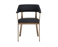 Sunpan Dixie Dining Armchair - Dillon Black/Snow/Williamsburg