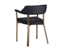 Sunpan Dixie Dining Armchair - Dillon Black/Snow/Williamsburg