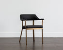 Sunpan Dixie Dining Armchair - Dillon Black/Snow/Williamsburg