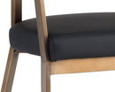Sunpan Dixie Dining Armchair - Dillon Black/Snow/Williamsburg