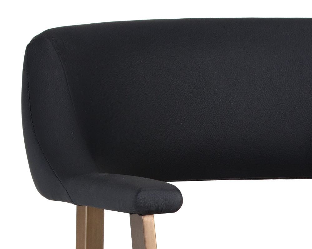 Sunpan Dixie Dining Armchair - Dillon Black/Snow/Williamsburg