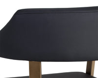 Sunpan Dixie Dining Armchair - Dillon Black/Snow/Williamsburg