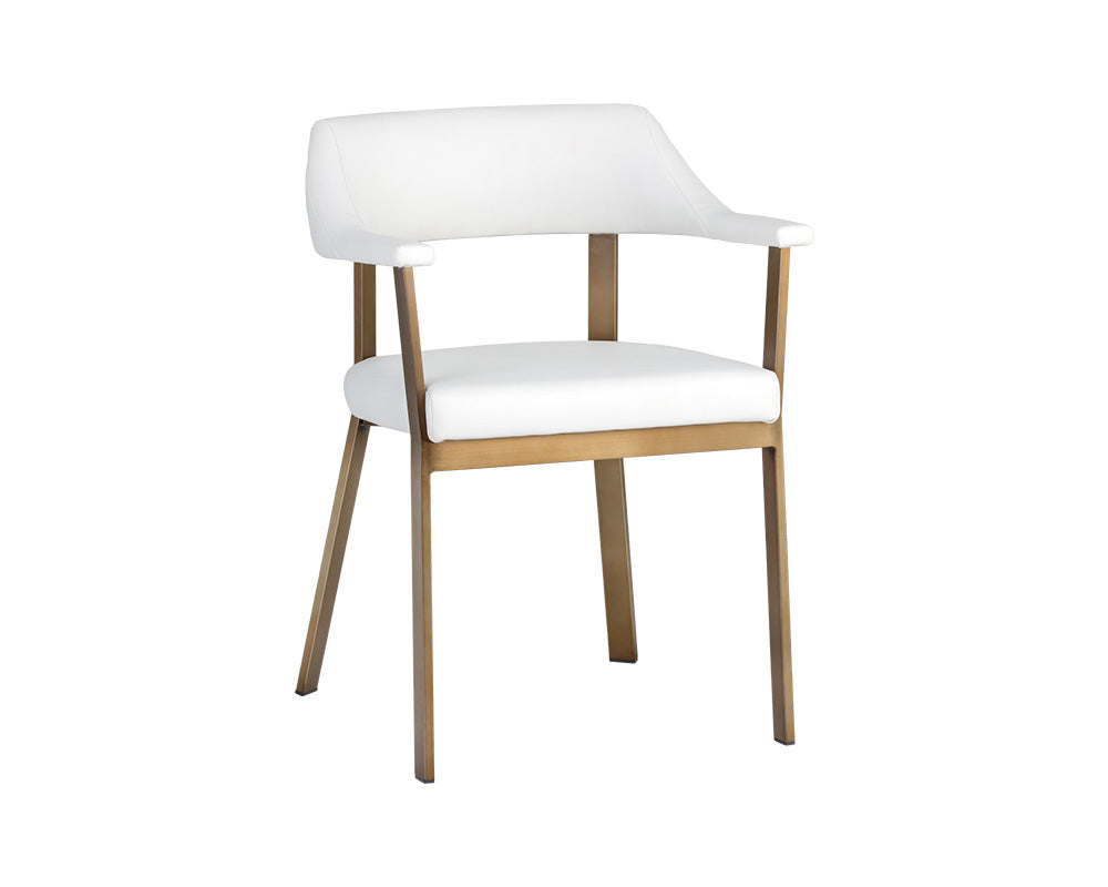 Sunpan Dixie Dining Armchair - Dillon Black/Snow/Williamsburg