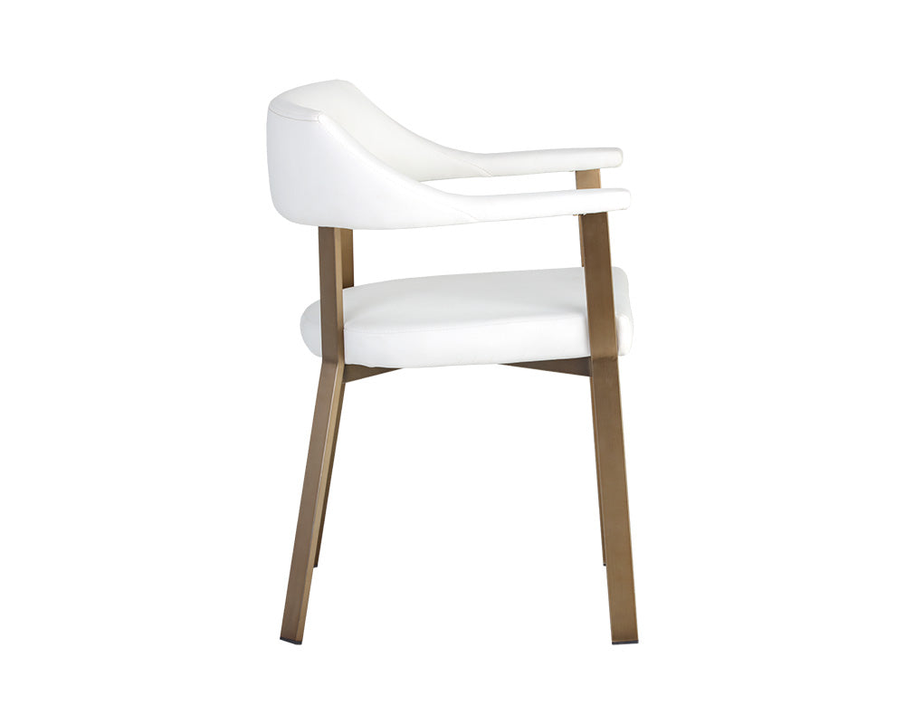 Sunpan Dixie Dining Armchair - Dillon Black/Snow/Williamsburg