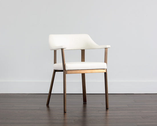 Sunpan Dixie Dining Armchair - Dillon Black/Snow/Williamsburg