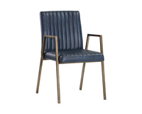 Sunpan Homer Dining Armchair - Bravo Admiral/Ash/Cognac