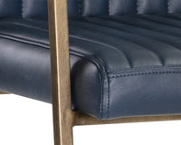 Sunpan Homer Dining Armchair - Bravo Admiral/Ash/Cognac