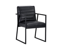 Sunpan Spyros Dining Armchair - Bravo Cream/Coal Black/Overcast Grey
