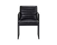 Sunpan Spyros Dining Armchair - Bravo Cream/Coal Black/Overcast Grey