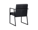 Sunpan Spyros Dining Armchair - Bravo Cream/Coal Black/Overcast Grey