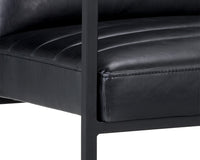 Sunpan Spyros Dining Armchair - Bravo Cream/Coal Black/Overcast Grey