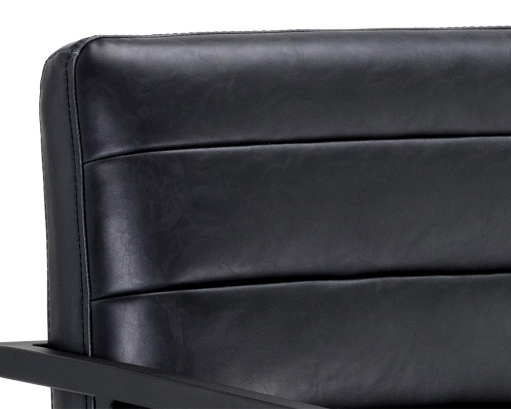 Sunpan Spyros Dining Armchair - Bravo Cream/Coal Black/Overcast Grey