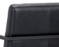 Sunpan Spyros Dining Armchair - Bravo Cream/Coal Black/Overcast Grey