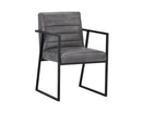 Sunpan Spyros Dining Armchair - Bravo Cream/Coal Black/Overcast Grey