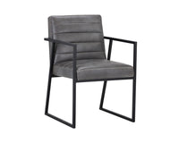 Sunpan Spyros Dining Armchair - Bravo Cream/Coal Black/Overcast Grey