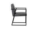 Sunpan Spyros Dining Armchair - Bravo Cream/Coal Black/Overcast Grey