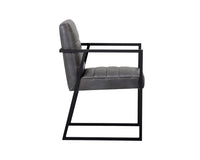 Sunpan Spyros Dining Armchair - Bravo Cream/Coal Black/Overcast Grey