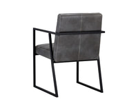 Sunpan Spyros Dining Armchair - Bravo Cream/Coal Black/Overcast Grey