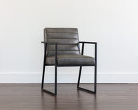 Sunpan Spyros Dining Armchair - Bravo Cream/Coal Black/Overcast Grey