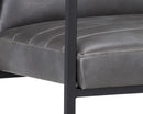 Sunpan Spyros Dining Armchair - Bravo Cream/Coal Black/Overcast Grey