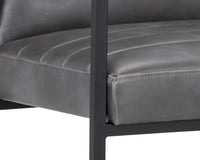 Sunpan Spyros Dining Armchair - Bravo Cream/Coal Black/Overcast Grey
