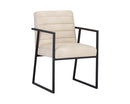 Sunpan Spyros Dining Armchair - Bravo Cream/Coal Black/Overcast Grey