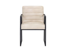 Sunpan Spyros Dining Armchair - Bravo Cream/Coal Black/Overcast Grey