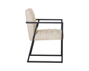 Sunpan Spyros Dining Armchair - Bravo Cream/Coal Black/Overcast Grey