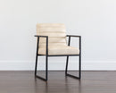 Sunpan Spyros Dining Armchair - Bravo Cream/Coal Black/Overcast Grey