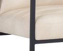 Sunpan Spyros Dining Armchair - Bravo Cream/Coal Black/Overcast Grey