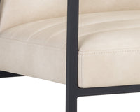 Sunpan Spyros Dining Armchair - Bravo Cream/Coal Black/Overcast Grey