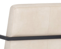 Sunpan Spyros Dining Armchair - Bravo Cream/Coal Black/Overcast Grey